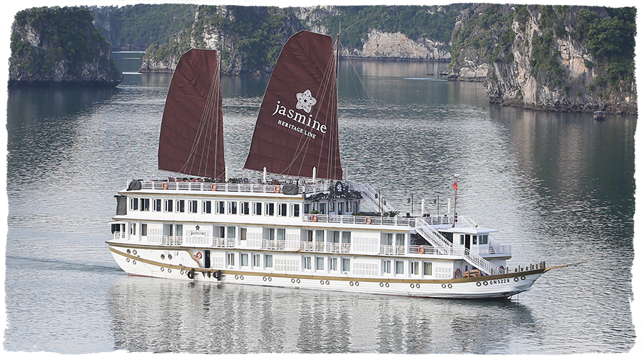 2大世界遺産を巡る!世界遺産ハロン湾クルーズ&世界遺産チャンアンクルーズ1泊2日 DLX CLASS〉ジャスミン号1泊2日&チャンアンクルーズ(昼2夕1朝1) 2大世界遺産を巡る!世界遺産ハロン湾クルーズ&世界遺産チャンアンクルーズ1泊2日 DLX CLASS〉ジャスミン号1泊2日&チャンアンクルーズ(昼2夕1朝1)
